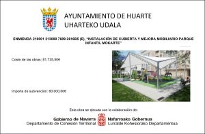 Mokarte haur-parkeko estalkia jartzea eta altzariak hobetzea