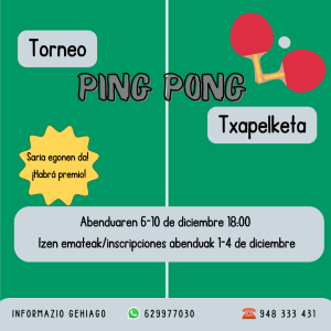 PING-PONG TXAPELKETA