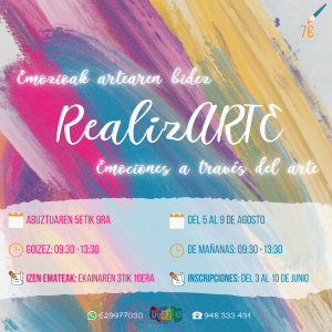 RealizARTE UDALEKUA: zuen EMOZIOAK  ARTEaren bitartez.
