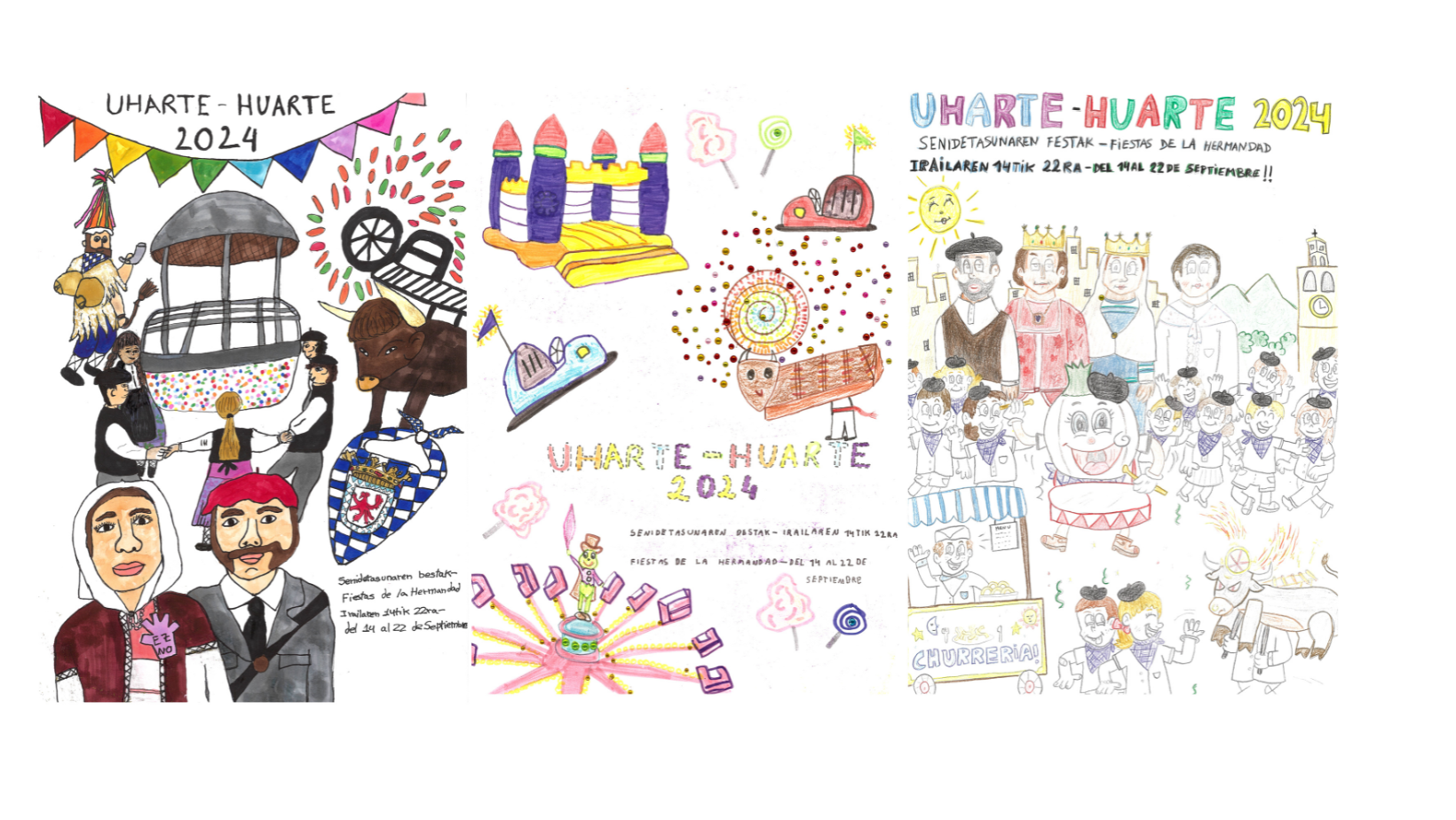 2024ko Senidetasunaren Bestetako kartel lehiaketaren irabazleak haurren modalitatean