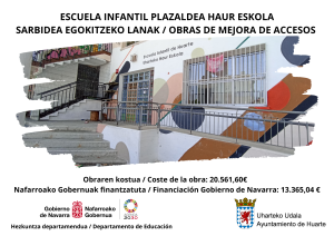 Uharteko Plazaldea haur eskolako sarbideak egokitzea