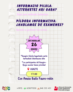 PÍLDORA INFORMATIVA: ¿HABLAMOS DE EXÁMENES?